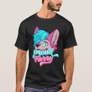Proud Furry Furries Schwanz Ohren Furry Person T-Shirt