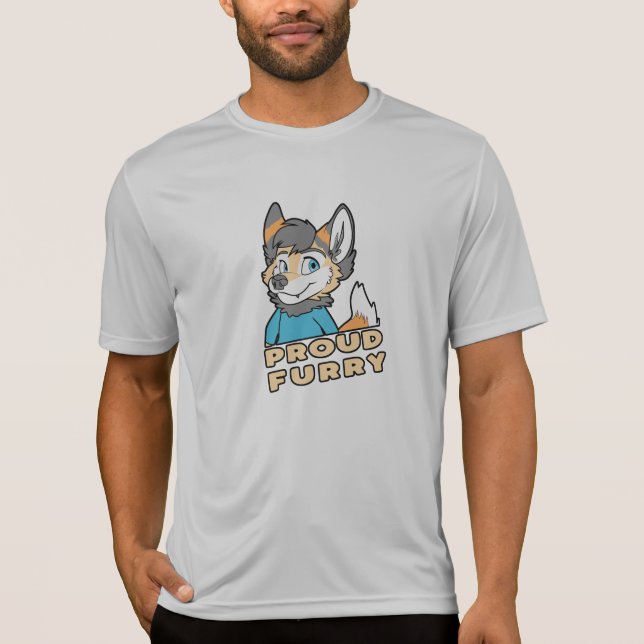 Proud Furry Niedlich Funny Furry Fandom Fursuit Ge T-Shirt (Vorderseite)