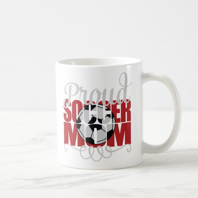 Proud-Fußball-Mama in Red Kaffeetasse (Rechts)