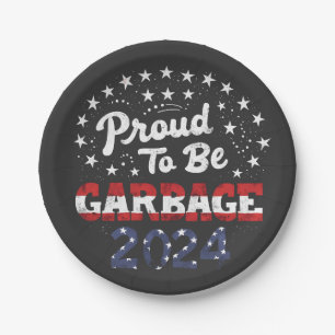 Proud Garbage Puerto Rico Latinos für Trump Pappteller
