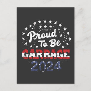 Proud Garbage Puerto Rico Latinos für Trump Postkarte