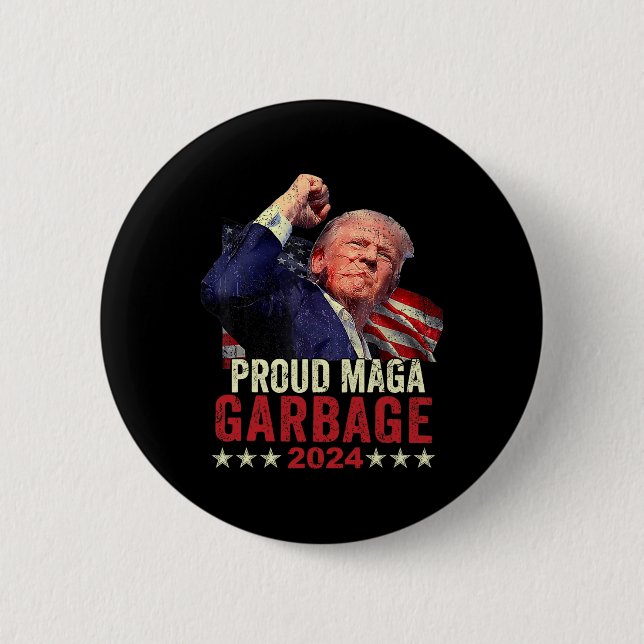 Proud Garbage Trump Unterstützer 4 Button (Vorderseite)