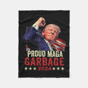 Proud Garbage Trump Unterstützer 4 Fleecedecke