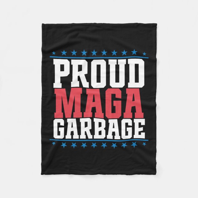 Proud Garbage Trump Unterstützer 7 Fleecedecke (Vorderseite)
