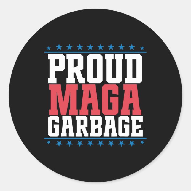 Proud Garbage Trump Unterstützer 7 Runder Aufkleber (Vorderseite)