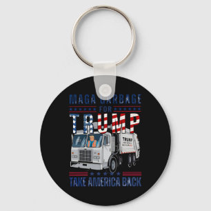 Proud Garbage Trump Unterstützer Trump Garbage Tru Schlüsselanhänger