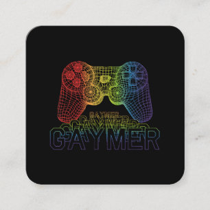 Proud Gaymer, Gay Pride Gaming Quadratische Visitenkarte
