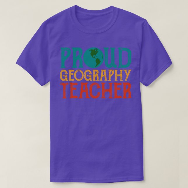 Proud Geography Lehrer Retro Vintag T-Shirt (Design vorne)