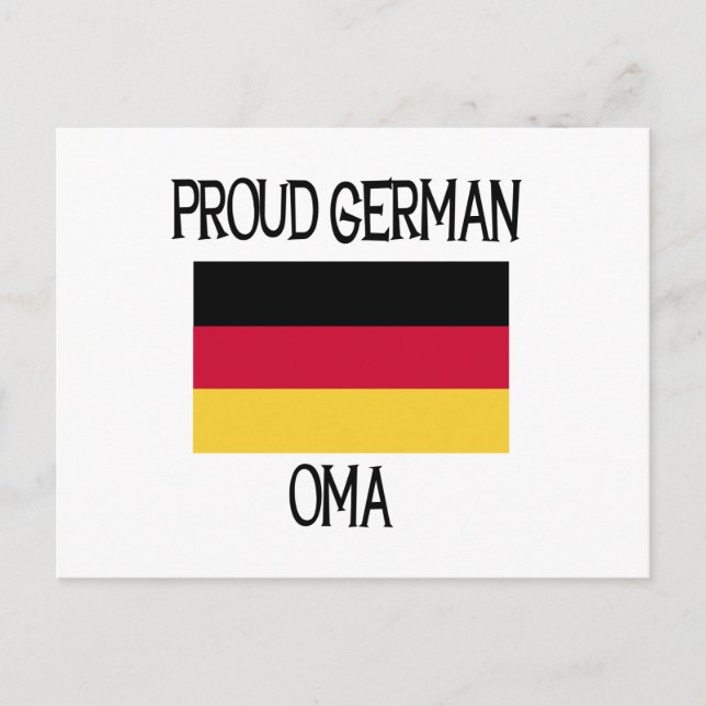 Proud German Oma Postkarte (Vorderseite)