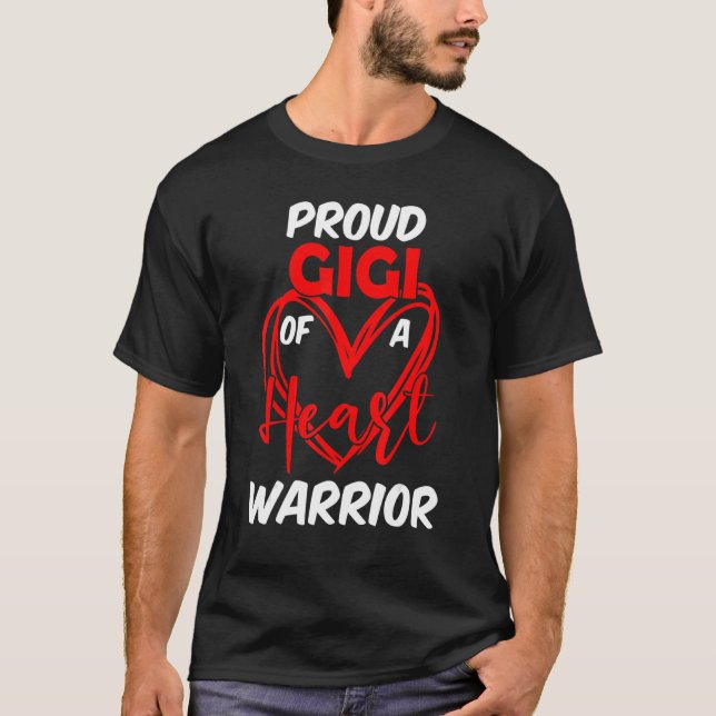 Proud Gigi eines Herzkriegers CHD Bewusstsein T-Shirt (Vorderseite)