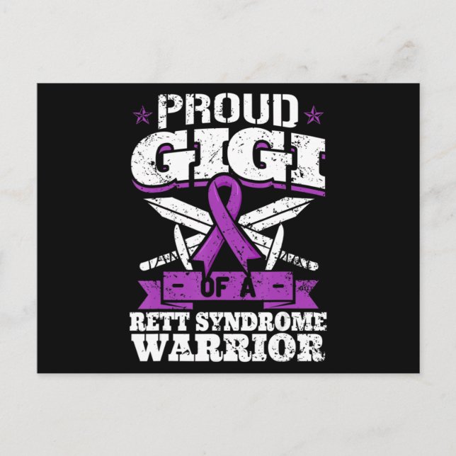 Proud Gigi Of A Rett Warrior Syndrom RTT Awarenes Postkarte (Vorderseite)