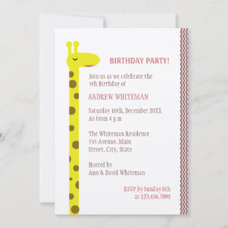 Proud Giraffe Einladung