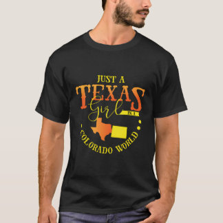 Proud Girl Design nur ein Mädchen aus Texas in ein T-Shirt