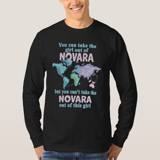 Proud Girl From Novara Relocation From Novara T-Shirt (Vorderseite)