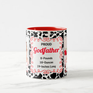 Proud Godvater Western Kuh Printwerbung mit roten  Zweifarbige Tasse