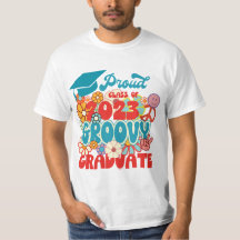 Proud GRADUATE of a Class of 2023 Retro Groovy Fun