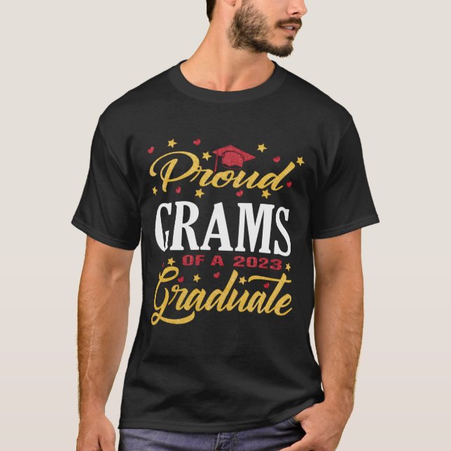 Proud Grams Class Of 2023 Graduate Senior 23 Gradu T-Shirt (Vorderseite)