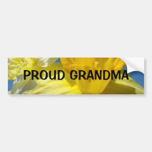 PROUD GRANDMA Autoaufkleber Daffodische Blume