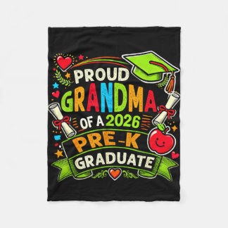 Proud grandma of 2026 pre-k graduate mothers day fleecedecke