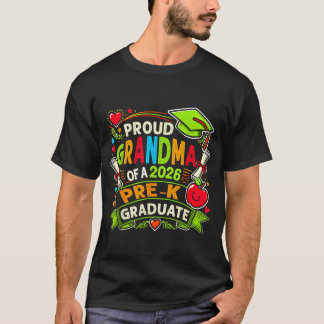 Proud grandma of 2026 pre-k graduate mothers day T-Shirt