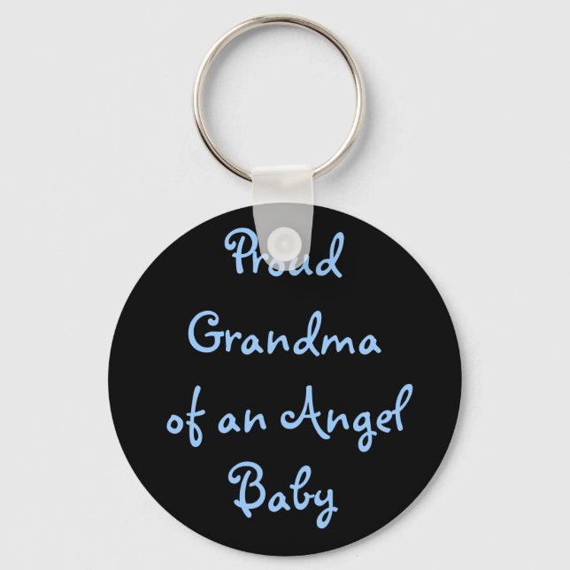 Proud Grandmaof an Angel Baby Schlüsselanhänger (Vorderseite)