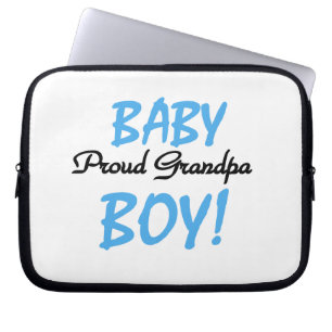 Proud Grandpa Baby Boy T - Shirt und Geschenke Laptopschutzhülle