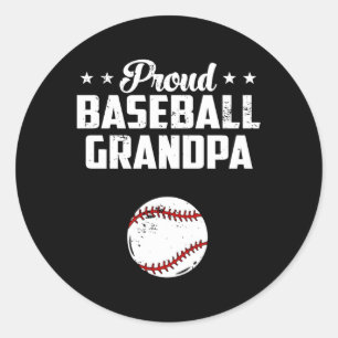 Proud Grandpa Baseball Baseball-Tag der Väter Runder Aufkleber