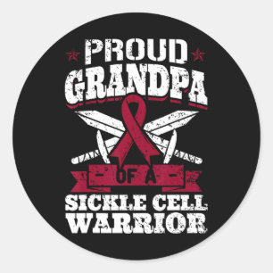 Proud Grandpa eines Sichelzellenkriegers scd Aware Runder Aufkleber