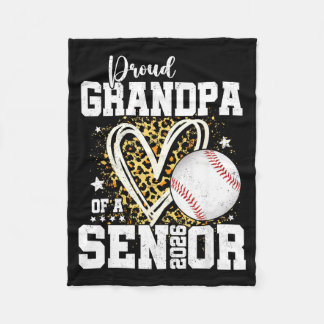 Proud Grandpa Of A 2026 Senior Baseball Graduation Fleecedecke