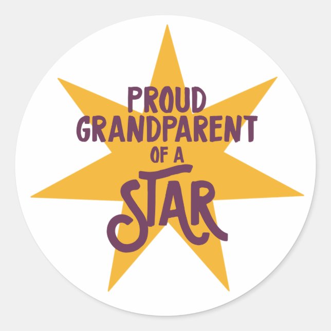 Proud Grandparent Runder Aufkleber (Vorderseite)