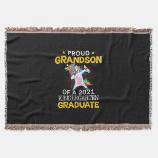 Proud Grandson 2021 Kindergarten Graduate Unicom Decke