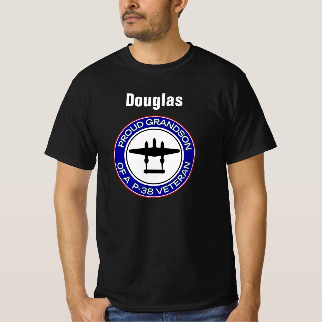 Proud Grandson eines P-38-Veteranen T-Shirt (Vorderseite)