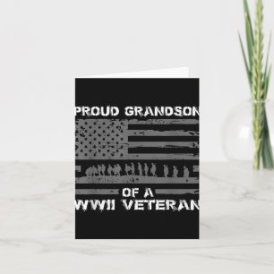 Proud Grandson eines Wwii Veteran T Shirts für Män Karte