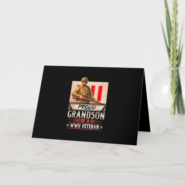 Proud Grandson eines Wwii-Veteranen Einladung (Vorderseite)