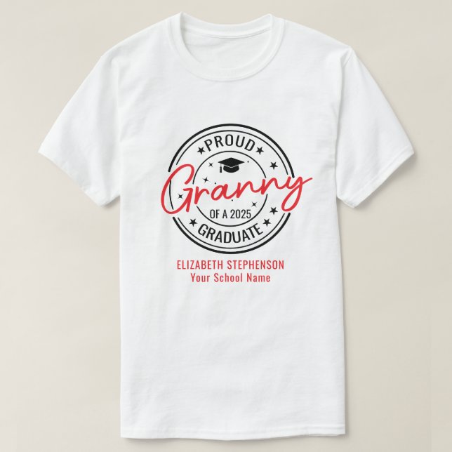 Proud Granny der Absolventenfamilie, passend T-Shirt (Design vorne)
