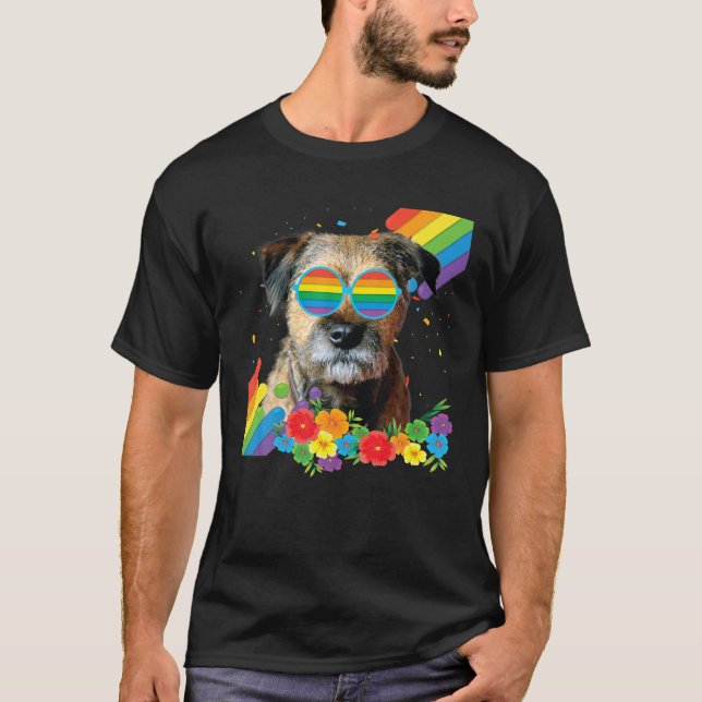 Proud Granny eines schwulen Hundes Lesben Pride LG T-Shirt (Vorderseite)