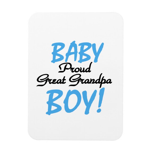 Proud Great Grandpa Baby Boy Geschenke Magnet (Vertikal)