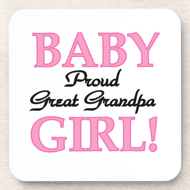 Proud Great Grandpa Baby Girls Getränkeuntersetzer (Vorderseite)