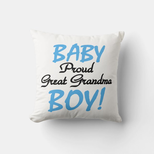 Proud Great Oma Baby Boy Geschenke Kissen (Vorderseite)