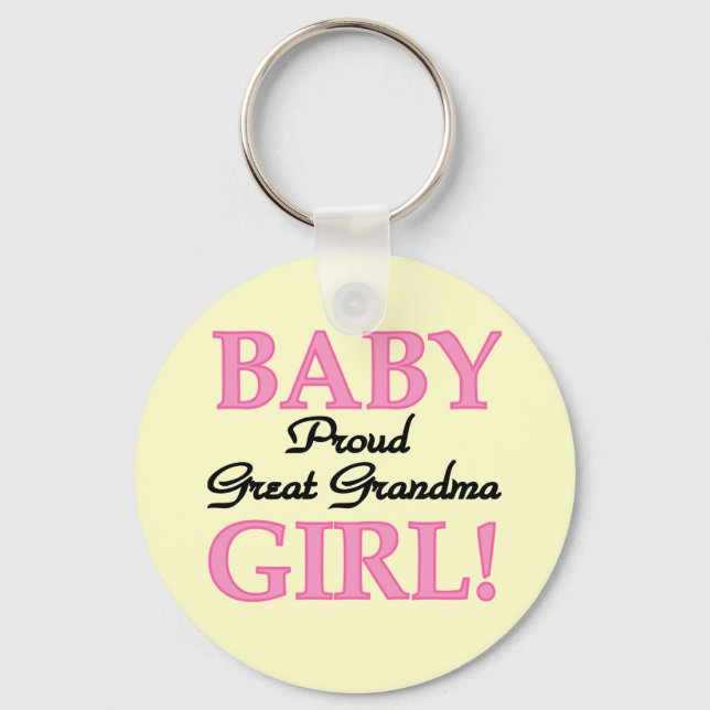 Proud Great Oma Baby Girl Tshirts und Geschenke Schlüsselanhänger (Vorderseite)