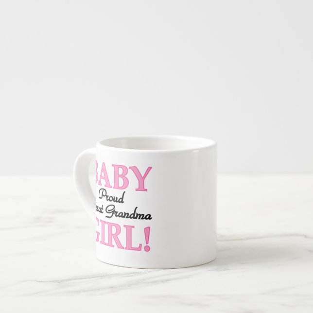 Proud Great Oma Baby Girls Espressotasse (Vorderseite Links)