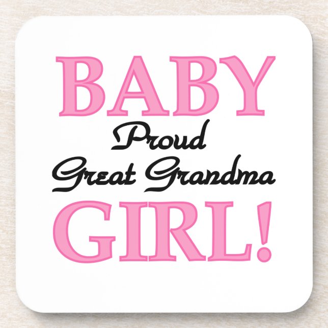 Proud Great Oma Baby Girls Getränkeuntersetzer (Vorderseite)