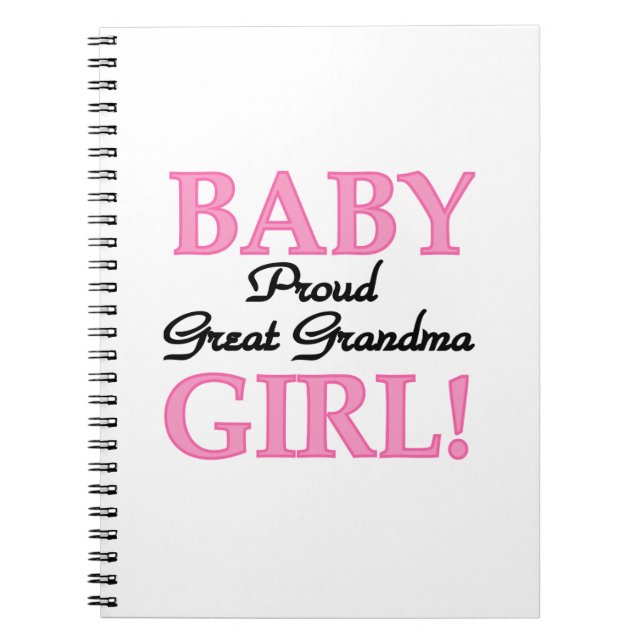 Proud Great Oma Baby Girls Notizblock (Vorderseite)