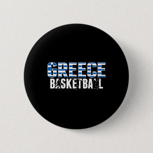 Proud Greece Sketll Fans Jersey Griechische Flagge Button