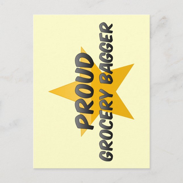 Proud Grocery Bagger Postkarte (Vorderseite)