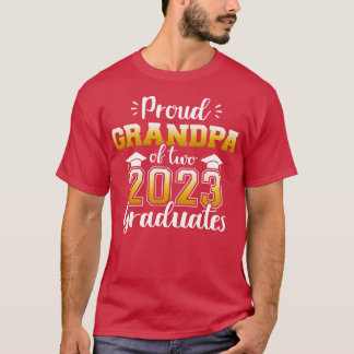 Proud Großpa von zwei Klassen 2023 Absolventen Sen T-Shirt