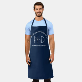Proud Großvater PhD-Feld der Studie Blue White Schürze