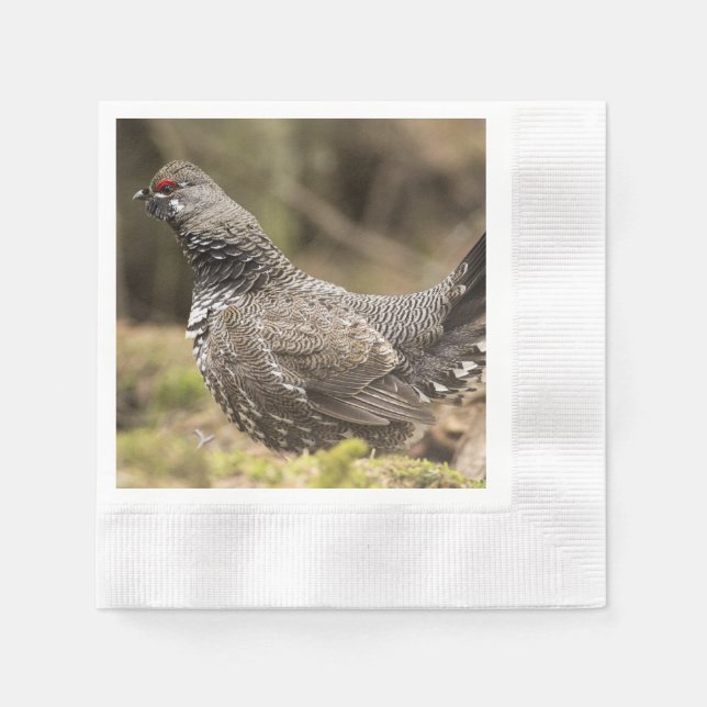 Proud Grouse Serviette (Vorderseite)