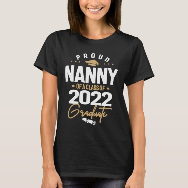 Proud Grube einer Klasse von 2022 Graduate Abschlu T-Shirt (Vorderseite)