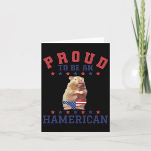 Proud Hamerican 4. Juli Patriotic American Hamste Karte